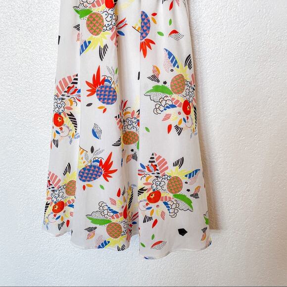 Urban Outfitters Cooperative Floral Pineapple Tie Waist Dress Size XS - Picture 7 of 11